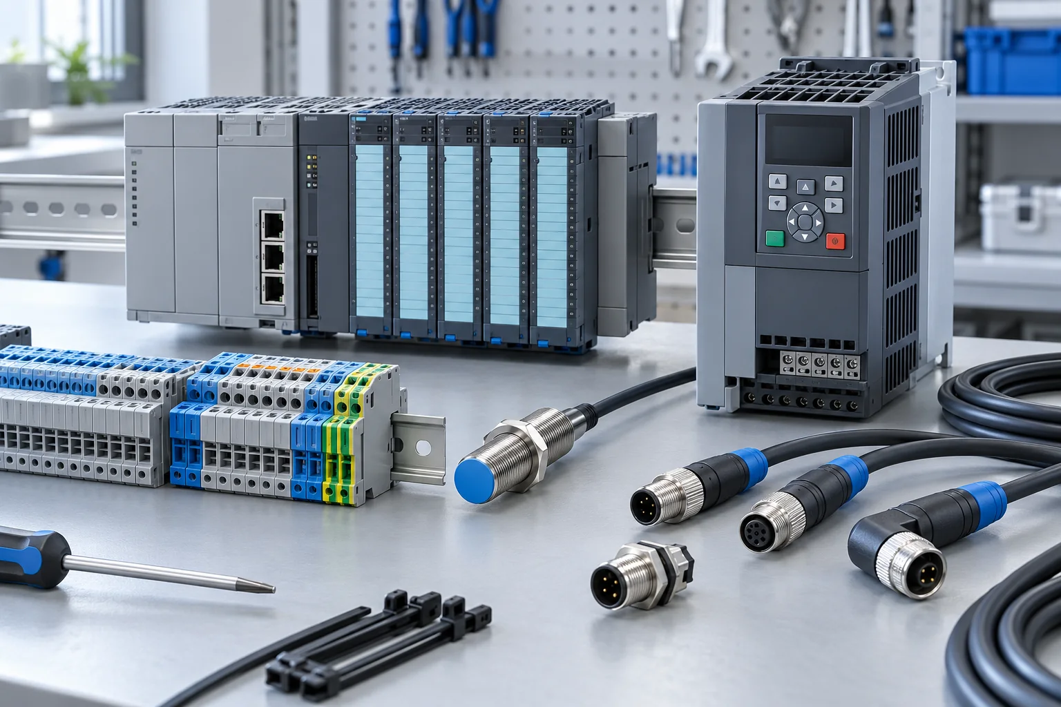 Industrial controllers, drives, sensors and connectivity materials